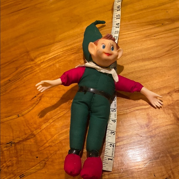 Vintage 50/60s plastic Face x Plush Elf Doll. - Picture 11 of 11
